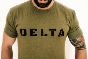 ‘DELTA’ Military Green T-Shirt